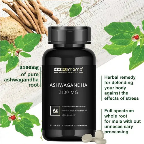 HABUMAMA 100% High Purity Ashwagandha Supplements