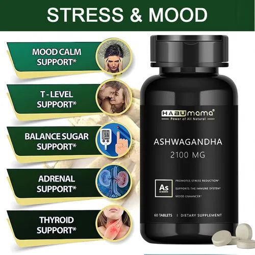 HABUMAMA 100% High Purity Ashwagandha Supplements